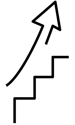 Treppe Pfeil hoch Icon